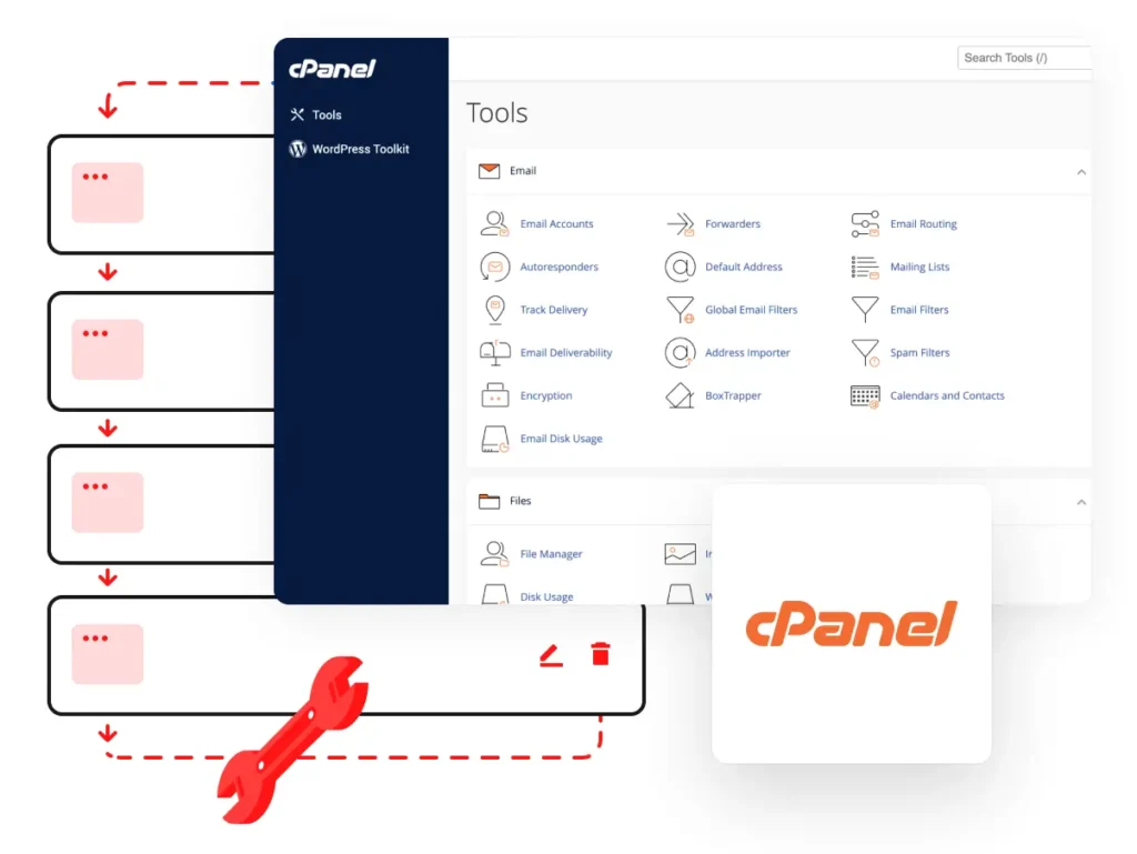 Control customer accounts via WHM control panel